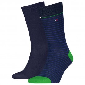 чорапи,мъжки,чорапи,tommy,hilfiger,small,stripe,classic,socks,2,pairs,cobalt,blue,(blue)