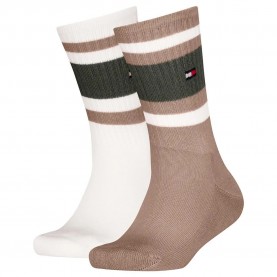 чорапи,детски,чорапи,tommy,hilfiger,701229942,crew,socks,2,pairs,camel,(beige,white)