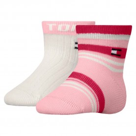 чорапи,детски,чорапи,tommy,hilfiger,701236336,short,socks,2,pairs,pink,(white,pink)