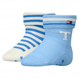 чорапи,детски,чорапи,tommy,hilfiger,701236337,short,socks,2,pairs,light,blue,(white,blue)
