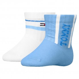 чорапи,детски,чорапи,tommy,hilfiger,701236339,crew,socks,2,pairs,light,blue,(white,blue)