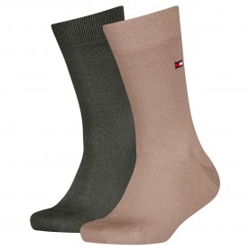 чорапи,детски,чорапи,tommy,hilfiger,basic,socks,2,pairs,camel,(beige,green)