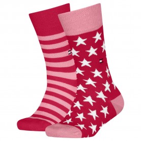 чорапи,детски,чорапи,tommy,hilfiger,stars&classic,stripes,socks,2,pairs,pink