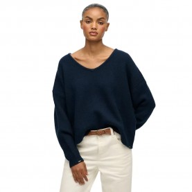 блуза,дамски,пуловери,дамски,плетени,дрехи,superdry,brushed,os,sweater,richest,navy,twist