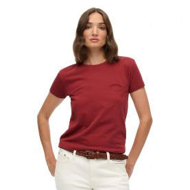 тениска,дамски,тениски,superdry,essential,logo,fitted,ind,short,sleeve,t,shirt,red,(bordeaux,red)