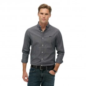 Риза с дълъг ръкав Superdry Essentials Tailored Lite long sleeve shirt - Grey (Navy End On End) риза,с,дълъг,ръкав,мъжки,ризи,superdry,essentials,tailored,lite,long,sleeve,shirt,grey,(navy,end,on,end)