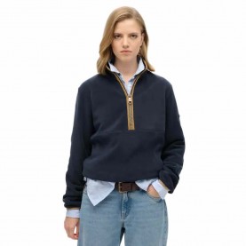 поларена,блуза,дамски,блузи,superdry,estate,fleece,half,zip,sweatshirt,eclipse,navy,(blue)