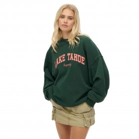 Блуза Superdry Outdoor Location Loose Crew sweatshirt - Green (Enamel Green) блуза,дамски,блузи,superdry,outdoor,location,loose,crew,sweatshirt,green,(enamel,green)