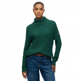 блуза,дамски,пуловери,дамски,плетени,дрехи,superdry,slouchy,cable,high,neck,sweater,darkest,pine,green
