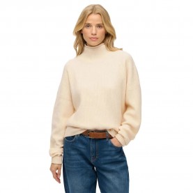 блуза,дамски,пуловери,дамски,плетени,дрехи,superdry,slouchy,high,neck,sweater,butter,cream,twist