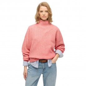 блуза,дамски,пуловери,дамски,плетени,дрехи,superdry,slouchy,high,neck,sweater,dry,red,twist