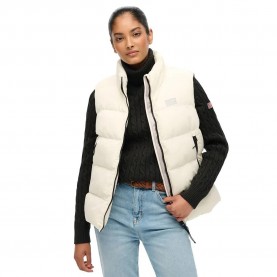 Елек Superdry Sports Puffer vest - White (Off White) елек,дамски,жилетки,superdry,sports,puffer,vest,white,(off,white)