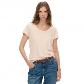 тениска,дамски,тениски,superdry,studios,scoop,neck,short,sleeve,t,shirt,mauve,morn,pink,(beige)