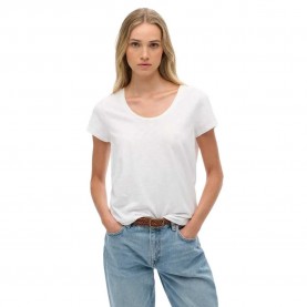 тениска,дамски,тениски,superdry,studios,scoop,neck,short,sleeve,t,shirt,optic,(white)