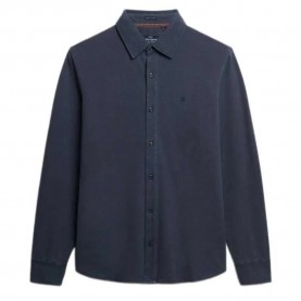 Риза с дълъг ръкав Superdry Vintage Destroy Pique long sleeve shirt - Blue / Grey (Sailing Navy) риза,с,дълъг,ръкав,мъжки,ризи,superdry,vintage,destroy,pique,long,sleeve,shirt,blue,grey,(sailing,navy)