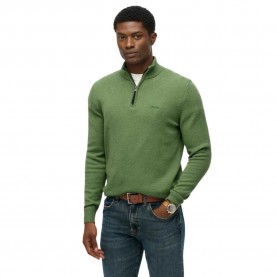блуза,мъжки,пуловери,superdry,wool,blend,half,zip,sweater,green,(artichoke,green,marl)