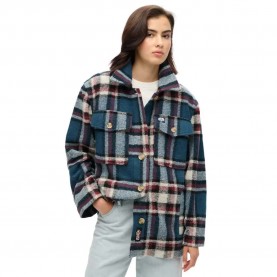 карирана,риза,дамски,якета,и,палта,superdry,heavyweight,unlined,overshirt,petrol,blue,check,(blue)