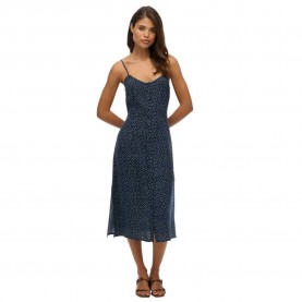 Рокля Superdry Print Button sleeveless midi dress - Blue (Alana Polka Dot) рокля,дамски,поли,и,рокли,superdry,print,button,sleeveless,midi,dress,blue,(alana,polka,dot)