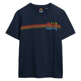 тениска,дамски,тениски,superdry,rainbow,stripe,short,sleeve,t,shirt,eclipse,navy,(blue)
