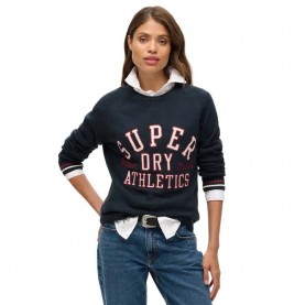 блуза,дамски,пуловери,дамски,плетени,дрехи,superdry,slouchy,knitted,graphic,sweater,deep,navy,(blue)