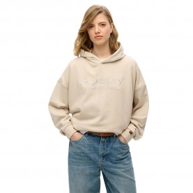 Суичър Superdry Venue Metallic Relaxed hoodie - Beige (Pumice Stone Beige) суичър,дамски,блузи,superdry,venue,metallic,relaxed,hoodie,beige,(pumice,stone,beige)