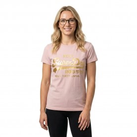 Тениска Superdry Vintage Logo Metallic short sleeve T-shirt - Pink (Soft Pink) тениска,мъжки,тениски,дамски,тениски,superdry,vintage,logo,metallic,short,sleeve,t,shirt,pink,(soft,pink)