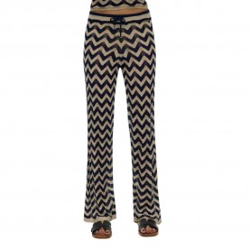 панталони,дамски,панталони,superdry,zigzag,knit,wide,pants,navy,gold,zigzag,(brown)