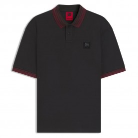 HUGO Dizgi Rb 10255848 01 Polo - Black (Dark Brown) дамски,блузи,с,яка,мъжки,блузи,с,яка,hugo,dizgi,rb,10255848,01,polo,black,(dark,brown)