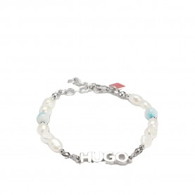 бижутерия,hugo,e,shellbeads,10270626,01,bracelet,silver,(blue)