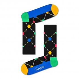 чорапи,мъжки,чорапи,happy,socks,argyle,dot,1,2,crew,long,socks,multicolor,(black)
