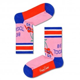 чорапи,детски,чорапи,happy,socks,better,together,rib,socks,multicolor,(pink)