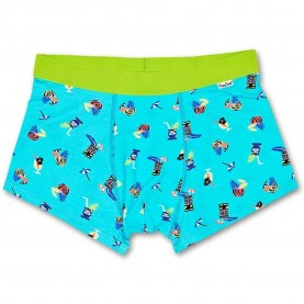 чорапи,мъжко,бельо,happy,socks,boxer,tiki,soda,boxers,blue,green,(blue)