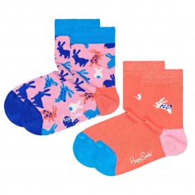 детски,чорапи,детски,чорапи,happy,socks,bunny,kids,socks,2,pairs,multicolor,(pink)