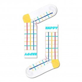 чорапи,мъжки,чорапи,happy,socks,color,grid,crew,white,long,socks,multicolor,(white)