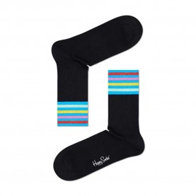 чорапи,мъжки,чорапи,happy,socks,colour,cuff,3,4,crew,long,socks,multicolor,(black)