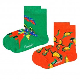 чорапи,детски,чорапи,happy,socks,dinos,socks,2,pairs,multicolor,(green,orange)