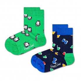 чорапи,детски,чорапи,happy,socks,dog,&,dog,bone,socks,2,pairs,multicolor,(green,blue)