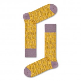 чорапи,мъжки,чорапи,happy,socks,dressed,geometric,yellow,and,purple,long,socks,multicolor,(yellow)