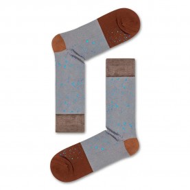чорапи,мъжки,чорапи,happy,socks,dressed,stars,gray,and,brown,long,socks,multicolor,(grey)