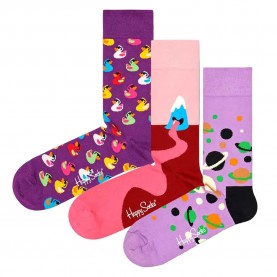 чорапи,мъжки,чорапи,happy,socks,girly,long,socks,3,pairs,multicolor,(purple)