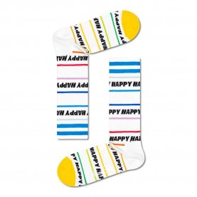 чорапи,мъжки,чорапи,happy,socks,happy,line,thin,crew,white,long,socks,multicolor,(white)