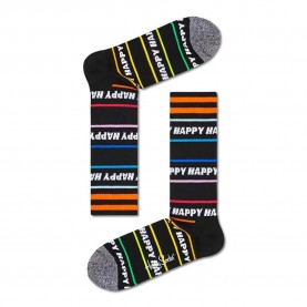 чорапи,мъжки,чорапи,happy,socks,happy,line,thin,crew,black,long,socks,multicolor,(black)