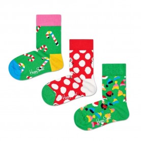 чорапи,детски,чорапи,happy,socks,holiday,gift,socks,3,pairs,multicolor,(green,red)