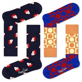чорапи,мъжки,чорапи,happy,socks,long,socks,2,pairs,orange,black,(multicolor)