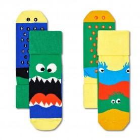чорапи,детски,чорапи,happy,socks,monsters,anti,slip,socks,2,pairs,multicolor