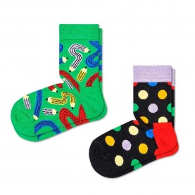 чорапи,детски,чорапи,happy,socks,pen,socks,2,pairs,multicolor,(green,black)