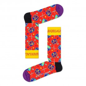 чорапи,мъжки,чорапи,happy,socks,radio,ga,ga,long,socks,multicolor,(red)