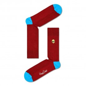 чорапи,мъжки,чорапи,happy,socks,ribbed,embroidery,alien,long,socks,multicolor,(red)