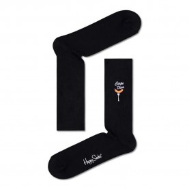 чорапи,мъжки,чорапи,happy,socks,ribbed,embroidery,carpe,diem,long,socks,multicolor,(black)