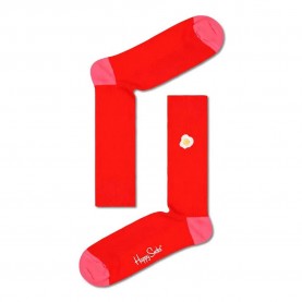 чорапи,мъжки,чорапи,happy,socks,ribbed,embroidery,egg,long,socks,multicolor,(red)